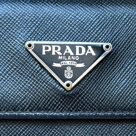 Prada Black Saffiano Leather Bifold Wallet / Card Holder | Good Condition - Picture 2 of 12